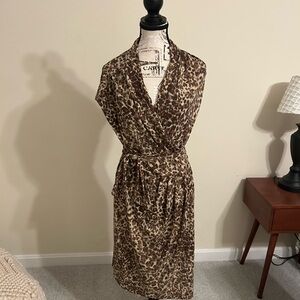 Anne Klein Animal Print Midi Dress
